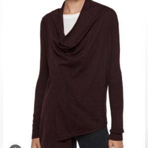 AllSaints Drina Rib Back Cardi in Maroon